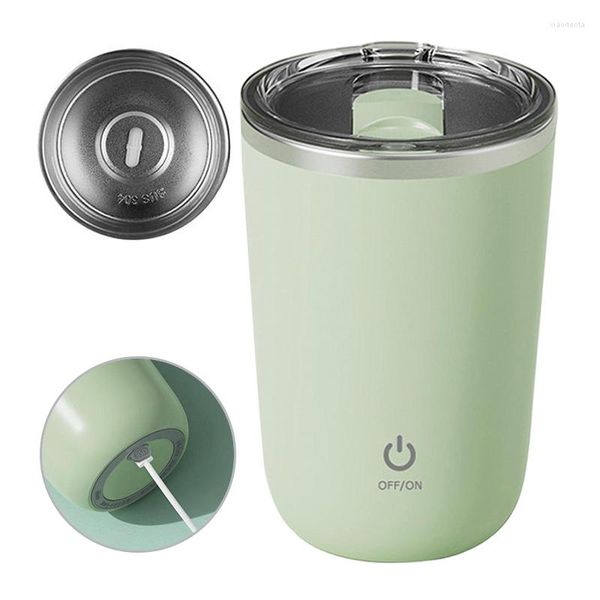 Garrafas de água Copo de café de aço inoxidável 350ml Caneca de agitação automática recarregável magnética automática com barra de agitação elétrica