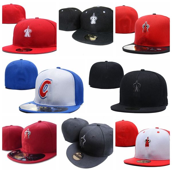 I più nuovi berretti da baseball completamente chiusi da uomo in 22 colori Blu navy USA Statua Tutte le squadre Sport 2023 World Heart Cappelli aderenti cuciti Serie Love Hustle Flowers taglia 7-8