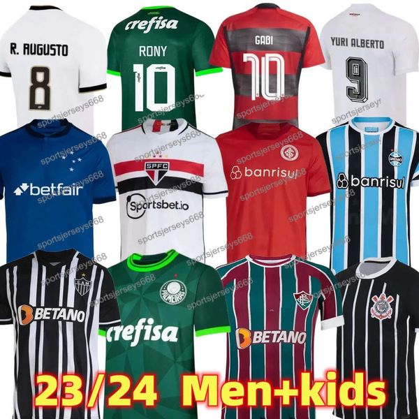23 24 Flamengo Camisas de futebol São Paulo Atlético Mineiro Corinthian Suarez Marcelo Palmeiras Grêmio Internacional Fluminense Cruzeiro