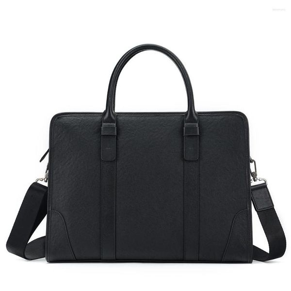 Maletas de couro genuíno masculino briefcase15.6 polegadas portátil mensageiro saco de negócios vintage computador bolsa ombro para masculino