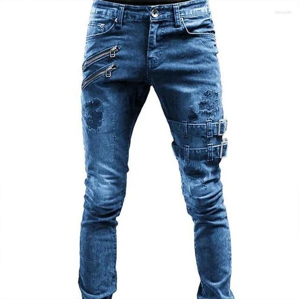 Jeans da uomo autunno inverno Y2K stile coreano vintage sport skinny chic pantaloni tutti abbinati slim fit casual elasticizzato abbigliamento maschile