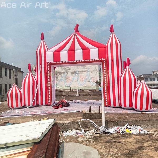 Ingresso gigante gonfiabile personalizzato per arco da circo per feste con aeratore gratuito per eventi all'aperto