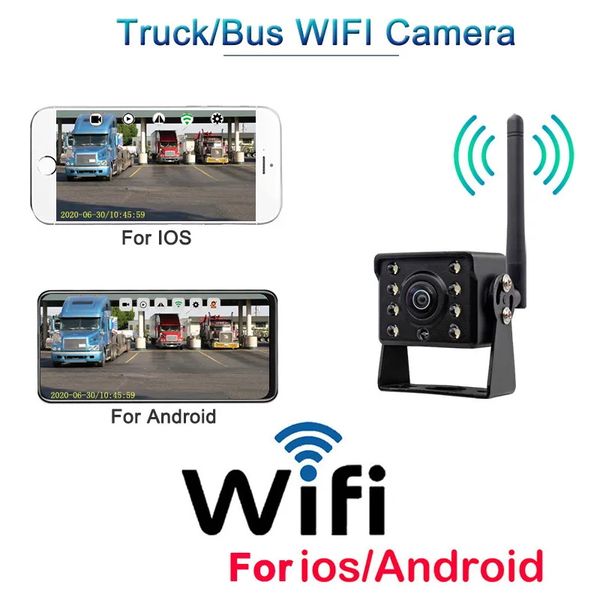 Neue HD-Rückfahrkamera für Autos/LKW, kabellos, WiFi, Rückfahrkamera, 170° Weitwinkel, Nachtsicht, LKW-Kamera, wasserdicht