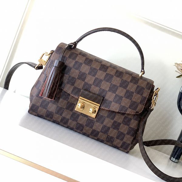 Sacos de designer de alta qualidade sacos crossbody clássico marca xadrez sacos marrom as sacolas de luxo bolsas femininas com borlas sacos de ombro mensageiro sacos carteira bolsas