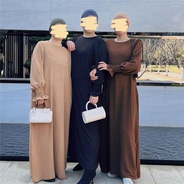 Roupas étnicas Vestuário de Oração Khimar Modest Mulheres Muçulmanas Hijab Solto Abaya Maxi Vestidos Turquia Árabe Islam Kaftan Jilbab Vestido Ramadan