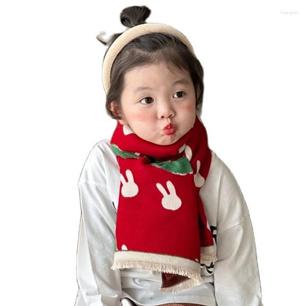 Schals 2023 Winter Jungen Mädchen Kaschmir Schal mit Quasten Kinder Schal Koreanische Version Warme Kinder Halstuch