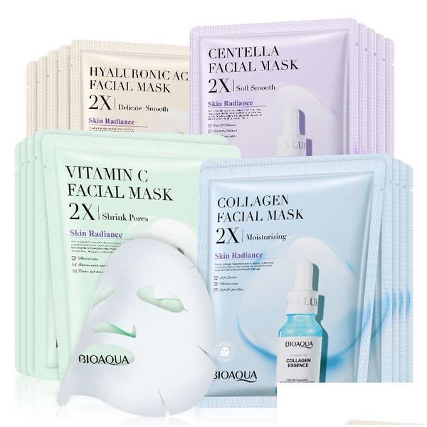 Altri articoli per la salute e la bellezza Maschera per il viso al collagene Idratante Rinfrescante Maschere vitaminiche idratanti Cura della pelle in fogli Consegna a gocce per il viso Dh7U8