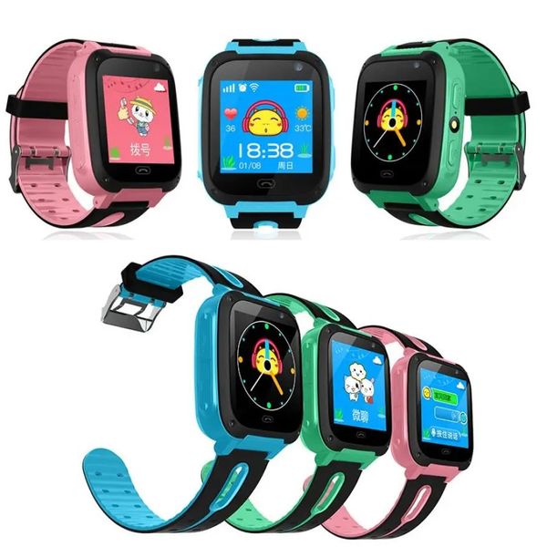 Relógio de presente infantil Relógio inteligente infantil Crianças SOS Telefone Relógios Smartwatch Use Cartão Sim Po À Prova D 'Água IP67 Crianças Assistem Presente Meninos Meninas 230928