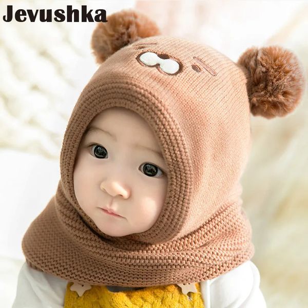 Kapaklar Şapkalar Born Bebek Kış Şapkası Sıcak astar karikatürü Tiger Neck Girl ve Boy Beanie Kids HT19031 231008