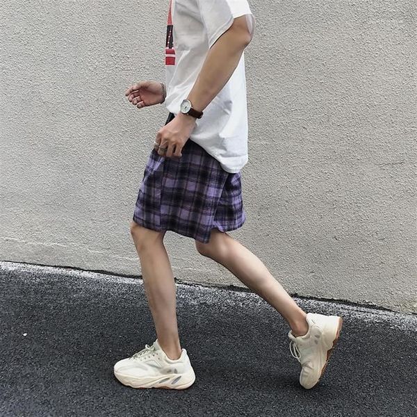 2020 sommer Neue Tie Dye Koreanische Super Komfort Gradient Plaid Große Größe Straße Harajuku Casual Shorts M-2XL1295Q