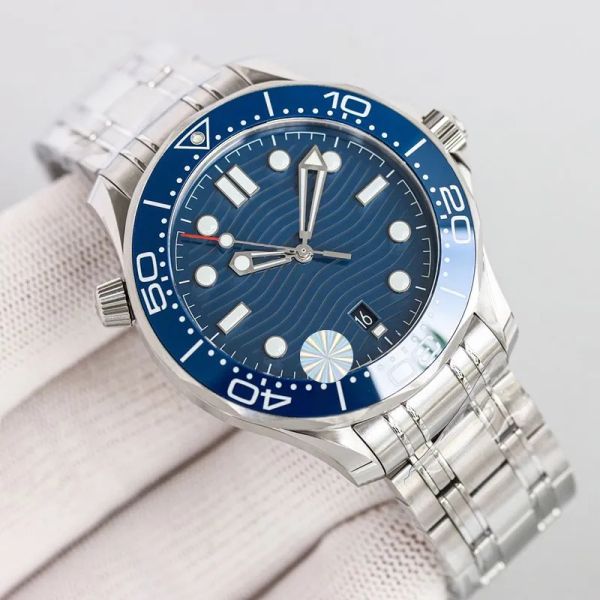Relógio masculino de alta qualidade relógios mecânicos automáticos para homens pulseira de prata 42mm relógio de pulso vida à prova d'água aço inoxidável montre de luxo fivela dobrável