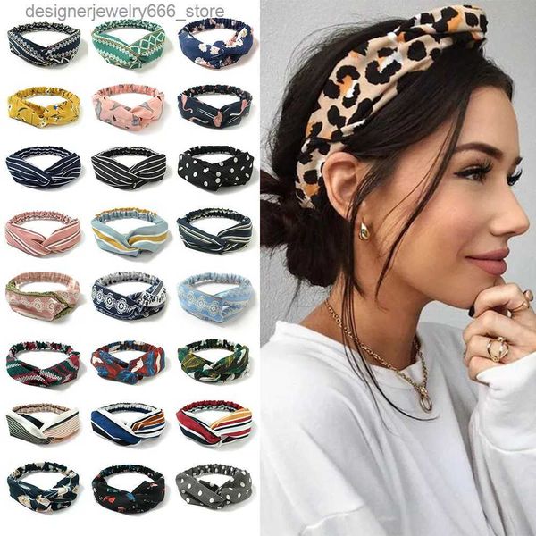 Copricapo Accessori per capelli Nuova stampa Nodo Fascia per capelli da donna Fascia per capelli vintage Copricapo per ragazze Fascia per capelli leopardata Accessori per capelli Abito Regalo Cravatte per capelli scrunchie Q231005