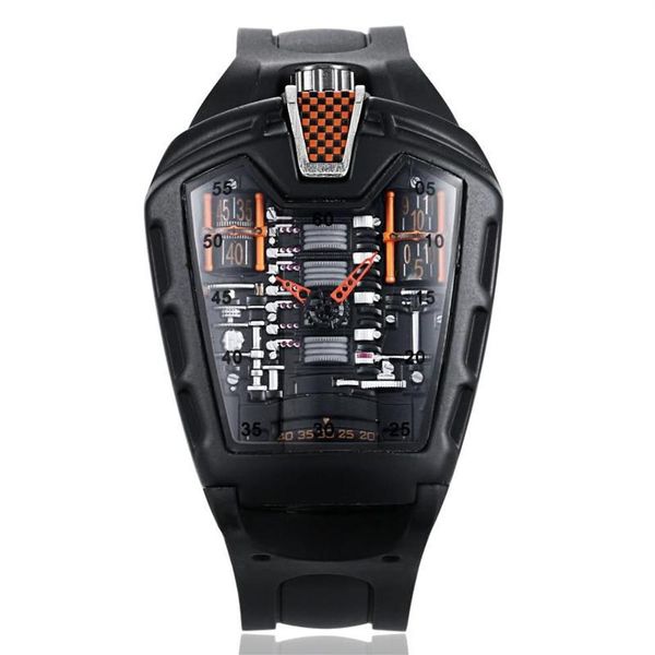 Orologi da polso Velenosi Sports Car Concept Racing Stile meccanico Vano motore a sei cilindri Orologio creativo Trend da uomo F224p