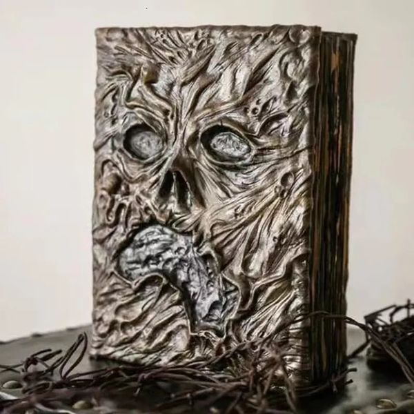 Dekoratif Nesneler Figürinler Necronomicon Dark Magic Kitap Benzersiz Defter Dekorasyon Evil Dead Kitap Korku Filmi Prop Hediye Ölü Büyü Kitabı Cadılar Bayramı Dekor 230928