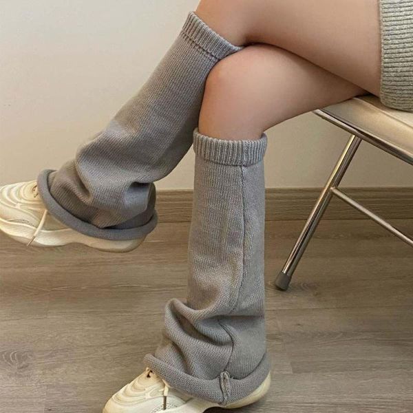 Frauen Socken Lose Mädchen Cosplay Horn Typ Einfarbig Lolita Fuß Abdeckung Haufen Breite Gestrickte Lange