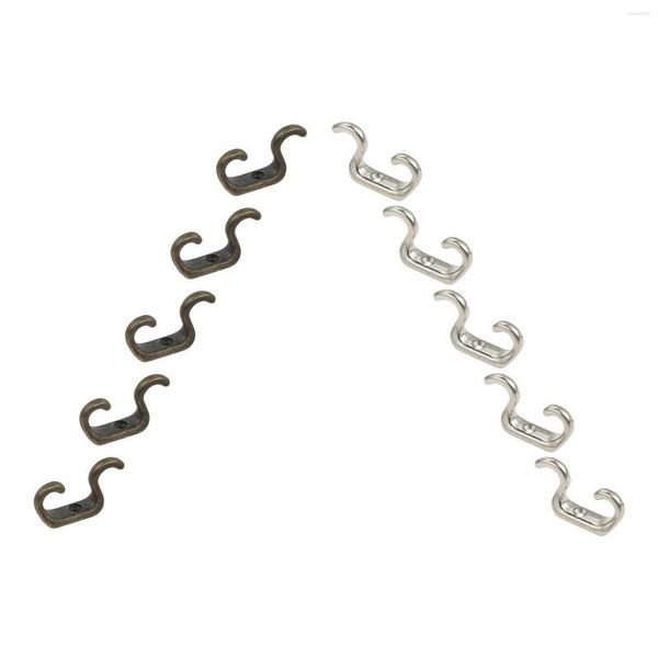 Haken, 5 Stück, 34 x 21 mm, Wandhaken, Schlüsselhalter, Briefständer, Hängedekoration, Organizer, Badezimmer, Küche, Aufhänger für Taschen, Mantel, mit Schrauben