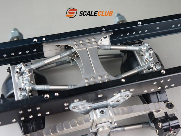 Scaleclub modelo para tamiya 1/14 trator lama cabeça simulação metal dois eixos suspensão traseira qianqiu