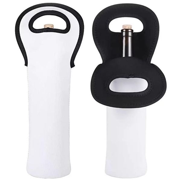 750ml Vini Favore Maniglia Sublimazione Borsa per vino Manicotti per bottiglie isolati in neoprene Tote Holders Borse per il trasporto Protezione Lattine di birra Wate214h