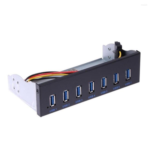 Adapter für PC Computer Metall Hub Laufwerksschacht Kabel USB 3.0 5,25