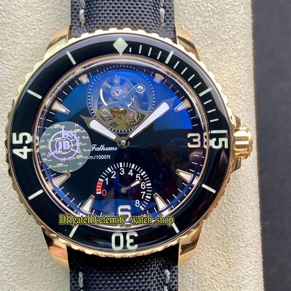 Спортивные часы Eternity JBF, последнее обновление, Fifty Fathoms, настоящий турбийон, автоматические 5025-3630-52A, мужские часы с запасом хода, циферблат Rose303m