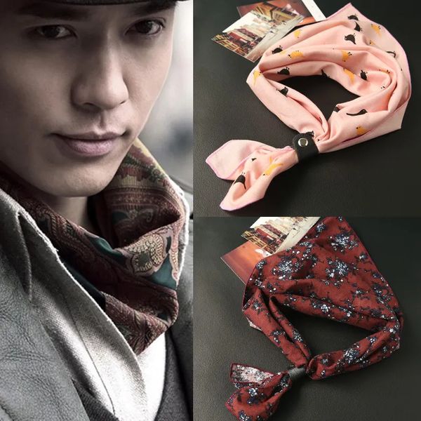 Papillon Versione coreana Joker Sciarpe da uomo e da donna Moda britannica Quadretti Autunno Inverno Sciarpa di cotone modello vintage Lusso 231005