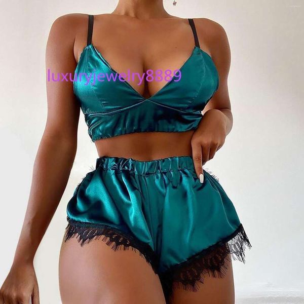 Conjuntos de sutiãs de seda de gelo mancha lingerie conjunto mulheres rendas sexy baixo corte fino sem fio sutiã roupa interior pijamas fantasias femininas adultas