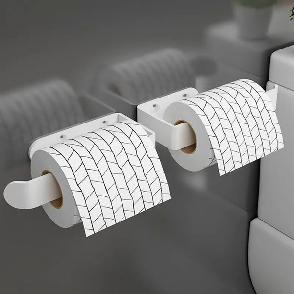 Suportes de papel higiênico moda suporte de papel higiênico barra de toalha rack montado na parede do banheiro cozinha rolo prateleiras de papel toalha acessórios do banheiro 230927