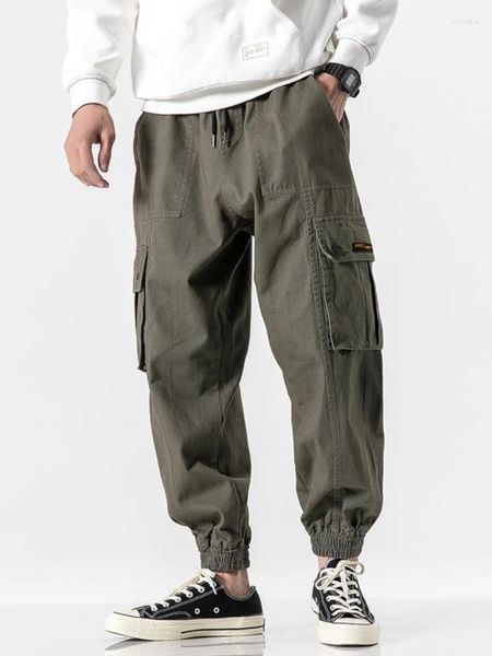 Pantaloni da uomo Foufurieux Legging giapponese Cargo Velluto Pantaloni casual dritti oversize alla moda Pantaloni sportivi da lavoro unisex