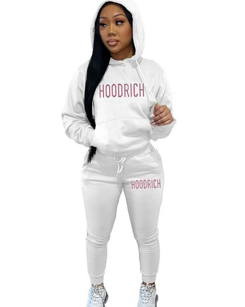 100% cotone Hoodrichuk Hooides Sports Set di tela di lana di lana di alta qualità con cappuccio ricamato 2023 inverno con cappuccio invernale con cappuccio con cappuccio da cappuccio della tuta WW