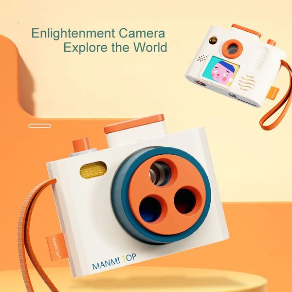 Fotocamere giocattolo Fotocamera simulata Rotazione del giocattolo Fotocamera per riconoscimento dei colori Illuminazione scientifica Musica Illuminazione a colori Educazione precoce dei bambini 230928