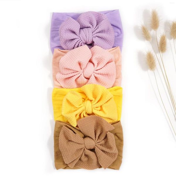 Acessórios de cabelo Banda de tecido de sarja arcos turbante bebê headbands 4,5 polegadas arco para meninas bebês nascidos