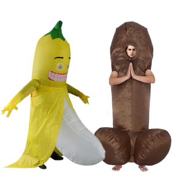 Maskottchen Kostüme Sexy Banana Man Iatable Kostüm Bühnenauftritt für Erwachsene Männer und Frauen Solo Party Nachtclub Club Bar