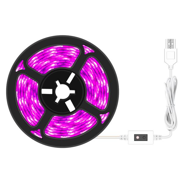 Plant Grow Light LED Strip, USB 5V Full Spectrum LED Light para cultivo, 0,5m 1m 2m 3m para plantas flores de estufa vegam semear