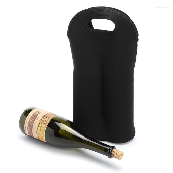 Stume di stoccaggio Organizzazione domestica Portare 2 bottiglie bevande/vino/birra Bagna in neoprene isolata Case di raffreddamento per corridoio per barbecue BBQ Water