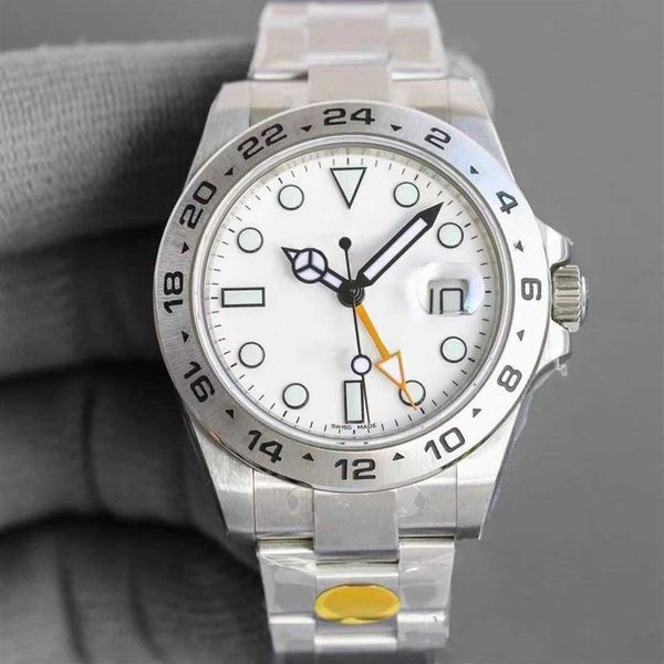 U1 Hochwertige Casual Herrenuhr exp Dual Zeitzone 42mm Edelstahlarmband mechanische Automatikuhren Leuchtender Finger fas2903