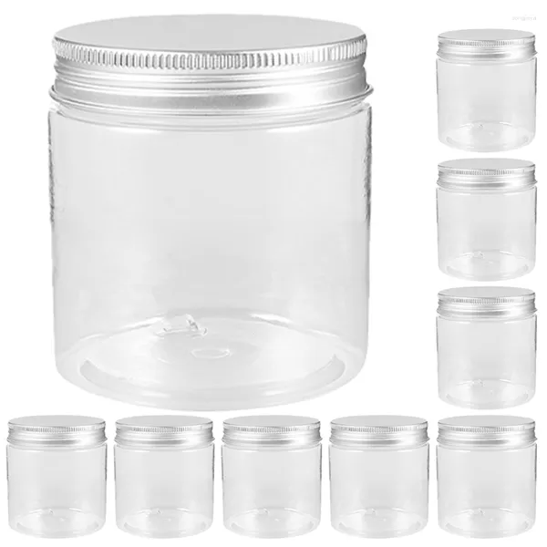 Garrafas de armazenamento 8 Pcs Jam Honey Pot Recipiente Pequeno Frascos de Mason Pequeno Pet Plástico Vedação Frutas Tampa