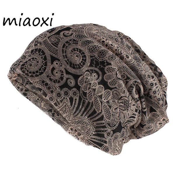 Beanie Skull Caps Hip Hop Moda Donna Cappello Lady Summer Rayon Berretti Sciarpa Doppio Uso Adult Girl s Gorros Casual Brand Bonnet 231005