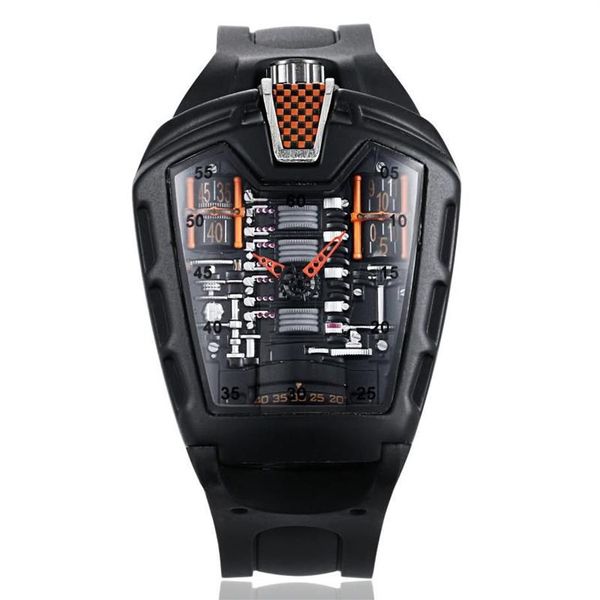 Orologi da polso Velenosi Sports Car Concept Racing Stile meccanico Vano motore a sei cilindri Orologio creativo Trend da uomo F236S