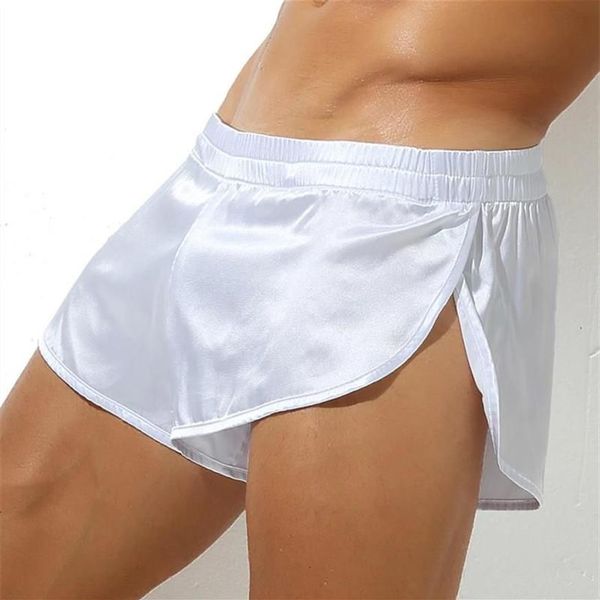 Mutande Moda Uomo Sexy Boxer in nylon Mutandine divertenti Maschio Gay Custodia per pene Indumenti da notte Sospensorio Rigonfiamento Biancheria intima275f