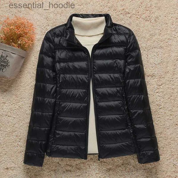 Mulheres Down Parkas Duck Down Jacket Mulheres Ultra Light Down Jacket All Season Feather Jacket Plus Women Overcoat Windbreaker Coats Down Coats L231005