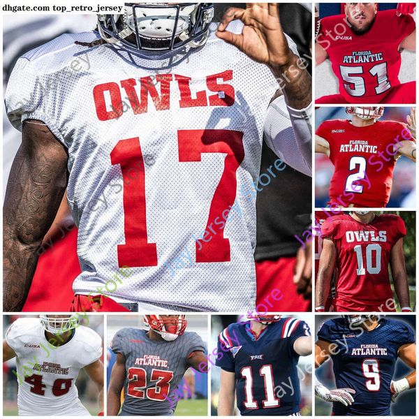 American Wear NOVAS Jerseys Florida Atlantic Owls FAU Football Jersey NCAA College Chris Robison Malcolm Davidson Harrison Bryant Devin Singletary Antoine Leroy