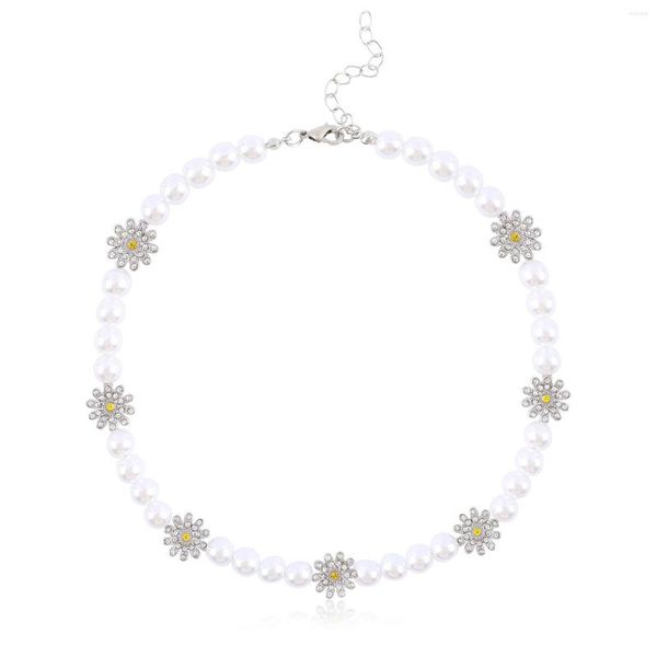 Halsband NEKOL Blume Charms Frauen Halsketten Luxus Zirkon Schmuck Zubehör Geschenke Großhandel Mode Halskette Für Schmuck