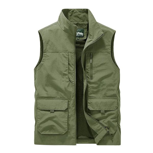 Altri articoli sportivi Gilet da trekking da uomo con molte tasche Giacca da esterno Pography Gilet da reporter da pesca Gilet resistente all'acqua Tactique Plus Size6XL 231006