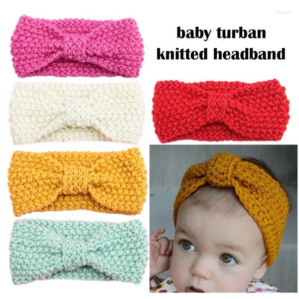 Acessórios de cabelo Borns Girl Knit Crochet Quente Headbands para Woolen Hairband Kids Ornaments Headwear