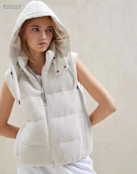 Piumino da donna Parka invernale di alta qualità 100% cashmere fatto a mano con paillettes e perline Piumino in piumino d'oca 231005