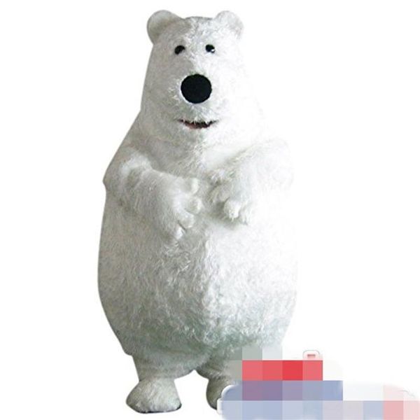 Fantasia personalizada de mascote de urso polar tamanho adulto 2839