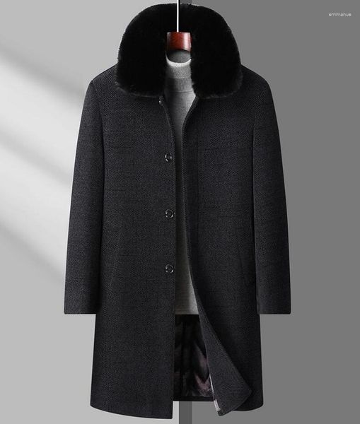 Trench da uomo 2023 Arrivo Inverno Giacche calde Moda stile lungo Cappotto casual Giacca da uomo da uomo Taglia M-4XL