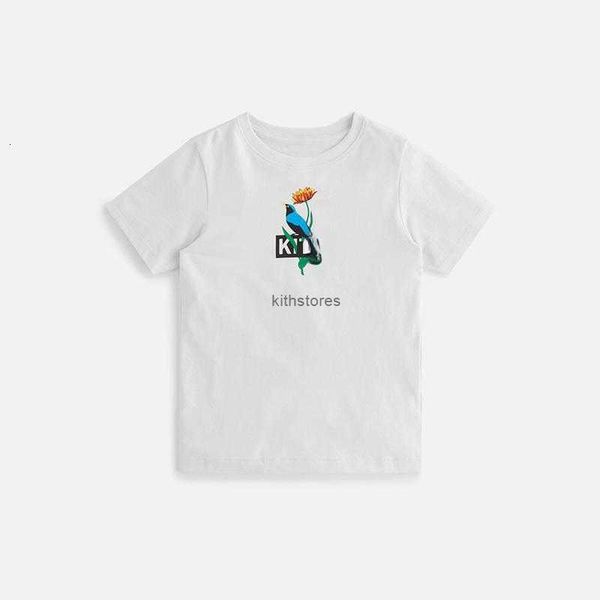 Ropa de hombre de moda Camiseta con estampado de pájaros Camiseta con cuello redondo