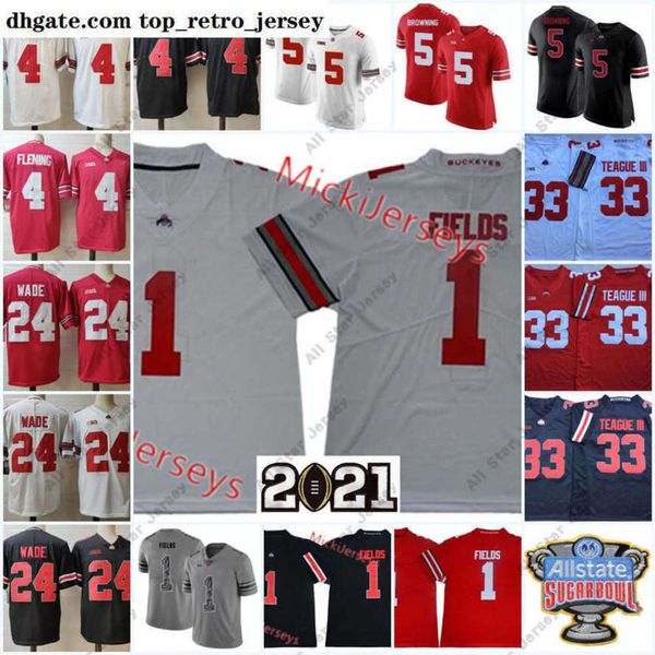 American College Football Wear 2022 NCAA Ohio State Buckeyes Camisa de futebol costurada 2 Marshon Lattimore TERRY MCLAURIN Ryan Shazier Braxton Miller Curtis Samuel