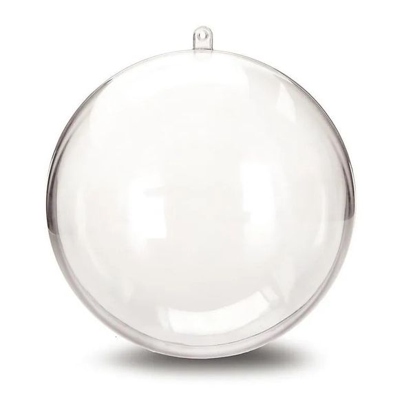 Decorazioni natalizie 50 pezzi 80 mm Palline di Natale in plastica trasparente Ornamenti Decorazioni per l'albero di un anno Gioielli per la casa Forniture artigianali 231005